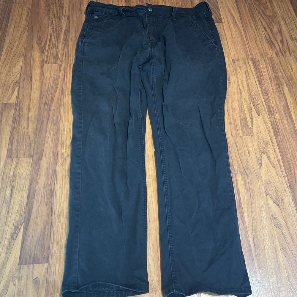 Signature Levi Strauss S67 Athletic Fit Chino Pants Men 33x30 Black Cotton Twill